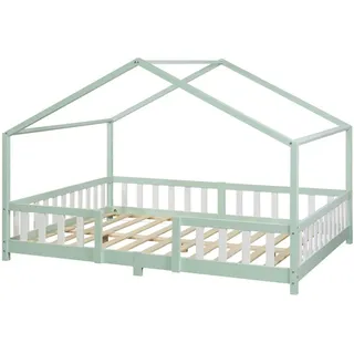 [en.casa] Kinderbett Treviolo 140 x 200 cm Kiefer mintgrün
