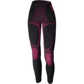 Damen Funktionswäsche lange Unterhose Seamless - Skiunterwäsche - L/XL - Schwarz/Pink - Schwarz