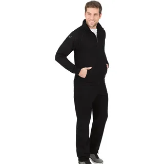 Jogginganzug TRIGEMA "TRIGEMA Freizeitanzug-Set", Herren, Gr. S, schwarz, Single Jersey, 100% Baumwolle, Sportanzüge Jogginganzug