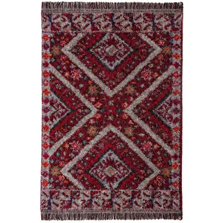 Flair Rugs Hochflorteppich , Rot , Textil , geometrisch , rechteckig , 200x300 cm , in verschiedenen Größen erhältlich , Teppiche und Böden, Teppiche, Hochflorteppiche & Shaggys