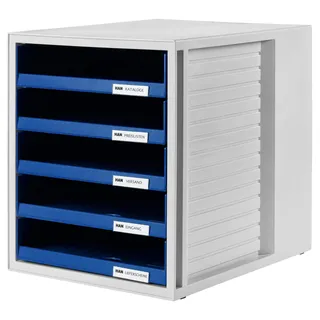 HAN Schubladenbox 35,5 x 35 x 32,5 cm 5-tlg. blau