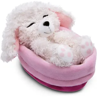 NICI Sleeping Pets Hund Pudel 12 cm Weiß