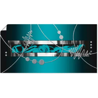 Artland Wandbild »Silber abstrakt auf petrol« Gegenstandslos 1 Stk. tlg. als Alubild, Outdoorbild, Leinwandbild, Poster, Wandaufkleber, blau