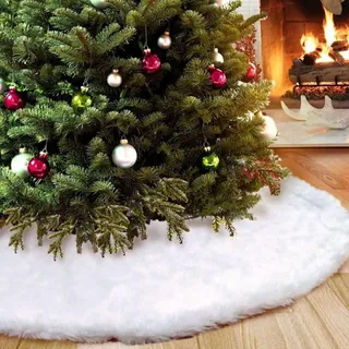 Weihnachtsbaum Decke Weiss, Weihnachtsbaumdecke Weihnachtsbaum Röck Runde - Ø 120 cm