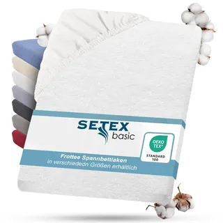 Setex Bettlaken Frottee 180 x 200 cm weiß