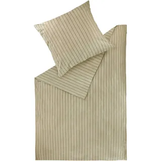 SCHÖNER WOHNEN-Kollektion Winter Bettwäsche SOFT STRIPE Beige 140 x 200 cm - Beige