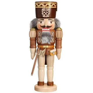 Zeidler Holzkunst GmbH Nussknacker Bergmann mit Erzstab Natur/braun Höhe 40cm NEU Weihnachten Seiffen Nutcracker Nüsse Erzgebirge Winter Dekoration Holzkunst Holz Weihnachtsmann Christmas Walnuss