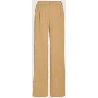 Palazzohose MADELEINE "Jerseyhose Baumwollhose mit Galonstreifen", Damen, Gr. 20, N + K Gr, blau (berber, marine), Obermaterial: 62% Lyocell CLY. 34% Baumwolle CO. 4% Elasthan EL., Hosen Palazzohose