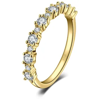 JewelryPalace Verlobungsring Eheringe Ring Silber 925 Damen, Zirkonia Damenring Vorsteckring Hochzeitsringe Antragsring Memoirering Ewigkeitsring Band Ringe Set, Damen Schmuck Vergoldet 48