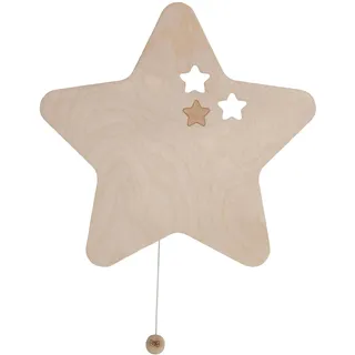 Baby's Only - Baby Wandlampe - Stern - Wandleuchte für Babyzimmer - Nachtlampe mit batterie für Kinderzimmer - FSC-Gütezeichen Holzlampe - 25000 Brennstunden - Wandlampe bemalbar