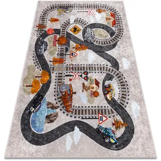 rugsX Teppich Junior 120/170 cm , Grau , Textil , Rechteckig , 120x170 cm , Teppiche und Böden, Teppiche, Kinderteppiche
