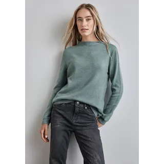 STREET ONE Pullover mit gerolltem Saum - Blau