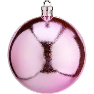 Weihnachtsbaumkugeln Ø 7 cm 12 Stück Rosa Kunststoff - Rosa