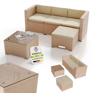 Juskys Punta Cana Loungeset creme/sand