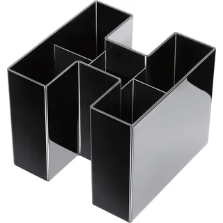 HAN Stiftehalter BRAVO schwarz, Kunststoff 5 Fächer 10,9 x 10,9 x 9,0 cm