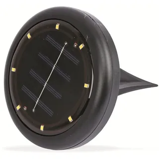 Grundig Bodeneinbaustrahler Solar 8 LEDs wasserdicht  schwarz