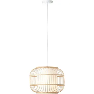 Brilliant Hängeleuchte , Naturfarben, Weiß , Holz, Metall, Textil , Bambus , 150 cm , höhenverstellbar , Lampen & Leuchten, Innenbeleuchtung, Hängeleuchten, Pendelleuchten