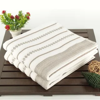 Well Home Handtuch-Set, 2-teilig, Ecru und Grau