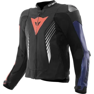 Dainese Super Speed 5 Lederjacke Blau/Rot/Schwarz 54