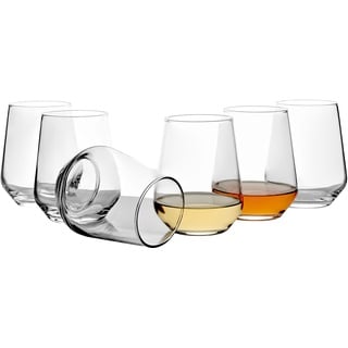 Pasabahce Allegra Wasserglas - 425 ml, Set mit 6 Stück, Klassische Wasser- und Saftgläser, Ideal für Orangensaft, Elegantes und klassisches Glas für Zuhause und Abendessen