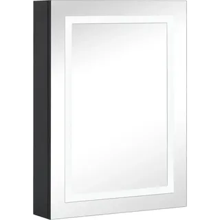 vidaXL LED-Spiegelschrank fürs Bad 50x13x70 cm - Grau