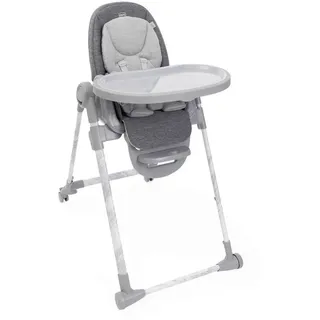 Chicco Hochstuhl , Hellgrau, Dunkelgrau , Kunststoff , 57x79-104x90 cm , Fußstütze verstellbar, Essbrett abnehmbar, höhenverstellbar, zusammenklappbar, Bezug waschbar , Babymöbel & Kindermöbel, Babyzimmer, Hochstühle