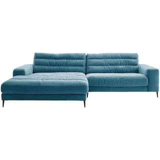 Dieter Knoll Ecksofa , Petrol , Textil , Füllung: Polyurethan (Pur) , Ottomane links , 296x207 cm , Typenauswahl, Fußauswahl, Stoffauswahl, seitenverkehrt erhältlich, Hocker erhältlich, Rücken echt , Wohnzimmer, Sofas & Couches, Wohnlandschaften, Ecksofas