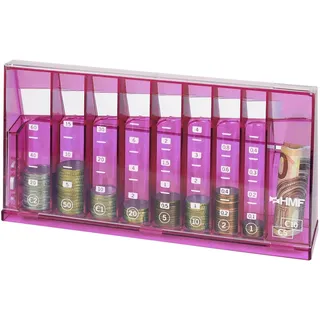 HMF 4710-15 Münzsortierer Euro Spardose 24 x 5 x 12 cm, Pink