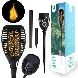 Solar-Fackel-Lampe für den Garten 96 LED Durchmesser 7cm 1500mAh Ni-Mh solar IP65