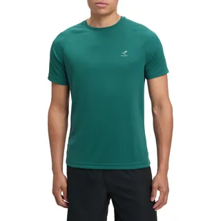 Laufshirt ENERGETICS "HE.-T-SHIRT MARTIN SHORT SLEEVE M", Herren, Gr. S, 628 blau petrol, Obermaterial: 100% Polyester, Rundhals, Shirts Laufshirt, kurze Ärmel, für sportliche Aktivitäten, mit DRY PLUS-Technologie