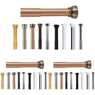 Spirella Teleskopstange Kreta | Duschvorhangstange ohne Bohren | Spannstange, durch Drehen verstellbar, sicherer Halt | als Duschstange, Kleiderstange | Kupfer 75-125 cm, Aluminium, Brown