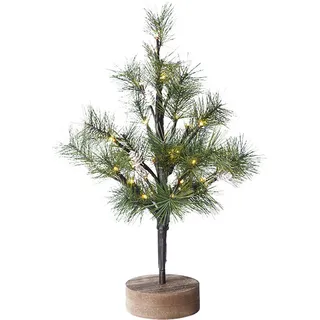 50CM Led Bonsai Tannenbaum Lichterbaum, Mini Künstlich Weihnachtsbaum Mit Beleuchtung Nachtlicht Dekoleuchten Für Weihnachten Party Innen Deko - Braun
