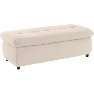 TRENDMANUFAKTUR Hocker »Indie II, bequemer Bankhocker mit Staufach unter der Sitzfläche« TRENDMANUFAKTUR beige