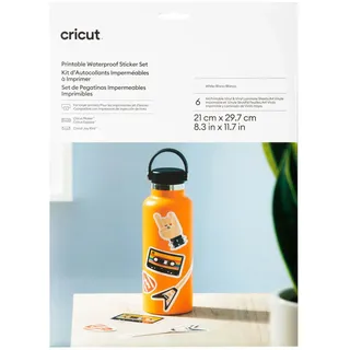 cricuttm bedruckbare Aufkleberfolie für Schneideplotter weiß, 6 St.