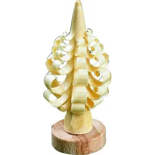 Spanbaum Natur aus Holz Höhe 4cm Weihnachtsbaum Tannenbaum Christbaum Motiv