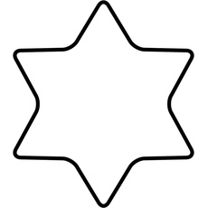 Kaiser Stern 6-zackig, Ausstechform, Silber