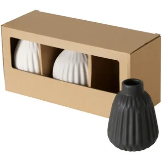 Boltze 3er-Set: Vasen ''Esko'' in Beige/ - (H)11 cm