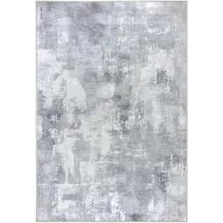 Lindorug Flachwebeteppich , Grau, Ecru , Textil , Steinoptik , rechteckig , 130x190 cm , Oeko-Tex® Standard 100 , für Fußbodenheizung geeignet, rutschfest, in verschiedenen Größen erhältlich, wasserabweisend, schmutzabweisend, für Hausstauballergiker geeignet, feuchtraumgeeignet, waschbar, pflegeleicht, strapazierfähig, rutschfeste Unterfläche, vegan , Teppiche und Böden, Teppiche, Webteppiche