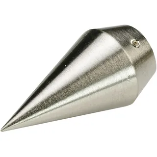 LIEDECO Gardinenstangen-Endstück 2-läufig Ø 35 mm 6,5 cm Silber/Weiß