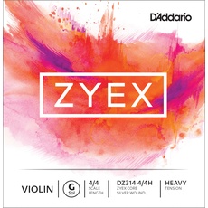 D'Addario DZ314-4/4H Zyex Violinen Einzelsaite 'G' Silver 4/4 Heavy