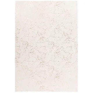 Kayoom Flachwebeteppich , Creme, Goldfarben , Textil , Abstraktes , rechteckig , 80x150 cm , pflegeleicht , Teppiche und Böden, Teppiche, Moderne Teppiche