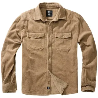 Brandit Textil Corduroy Classic Langarmhemd Camel XL