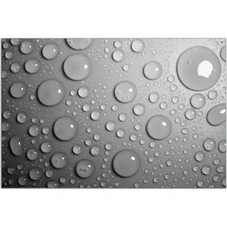 Wallario Outdoor-Poster für Garten oder Balkon, Motiv Wassertropfen in schwarz weiß, in ca. 61 x 91,50 cm - Schwarz
