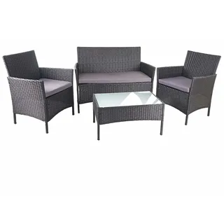 Mendler HWC-D82 Loungeset schwarz
