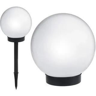 Green Blue GreenBlue GB121 Außensolarlampe Kugel Solarleuchte LED Durchmesser 15cm (Weiß)