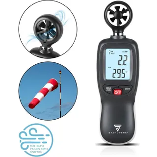 STAHLWERK Anemometer AM-30 ST, 0-90 km/h