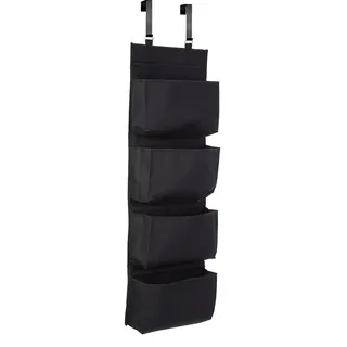 premier brands of america Türregal aus Stoff 10 x 34 x 90 cm 4-tlg. schwarz