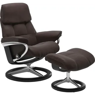 Stressless Stressless® Hocker »Ruby« mit Signature Base, Gestell Eiche, Wenge, braun & Schwarz, braun
