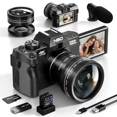 NBD Eine digitalkamera, NBK 4K 48mp-videokamera automatisch angezockt, 16-mal digitalisiert, tk orca, tk orca in den digitalisierten dargestellt, ein klanglosklangbild für w (Black)