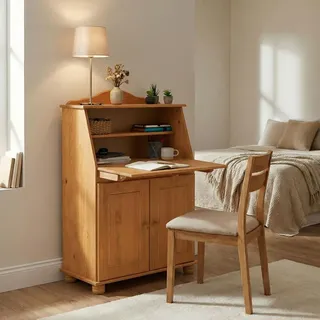 Idimex Sekretär David , Kieferfarben, Kieferfarben , Holz , Kiefer , Vintage , 82x117x38 cm , FSC Mix , Büromöbel, Schreibtische, Sekretäre